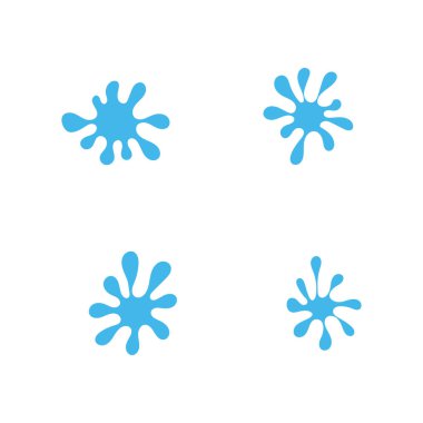 Splash Water Logo Şablonvektör illüstrasyon