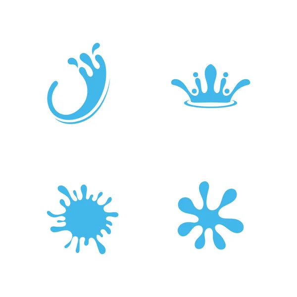 Splash Agua Logo Plantilla vector ilustración — Vector de stock