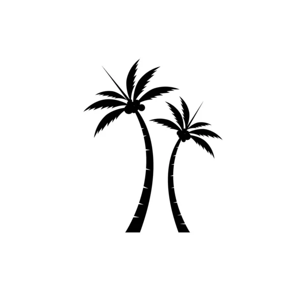 Dłoń drzewo lato logo szablon — Wektor stockowy