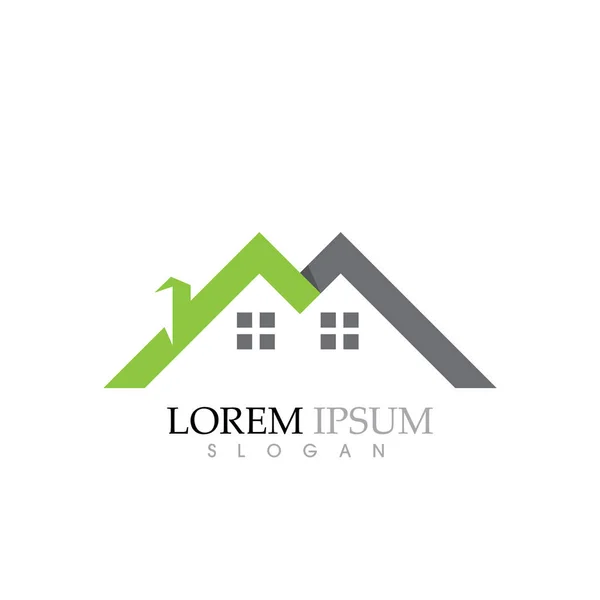 Bâtiment maison Logo et symbole design vecteur — Image vectorielle
