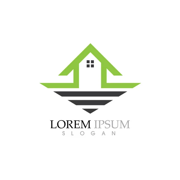 Bâtiment maison Logo et symbole design vecteur — Image vectorielle