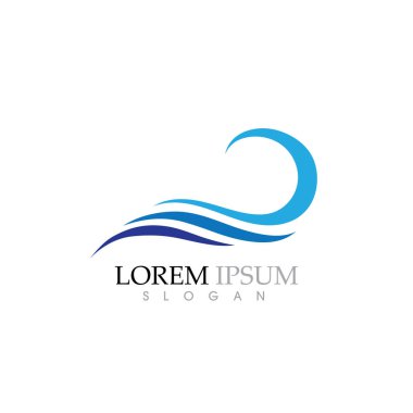 Su dalgası simge vektörü