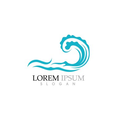 Su dalgası simge vektörü