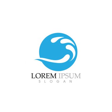 Su dalgası simge vektörü