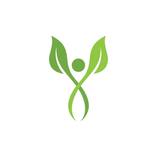 Logos de ecologia de folha de árvore verde —  Vetores de Stock
