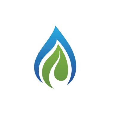 Su damlası Logo Şablonu vektörü