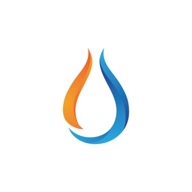 Su damlası Logo Şablonu vektörü