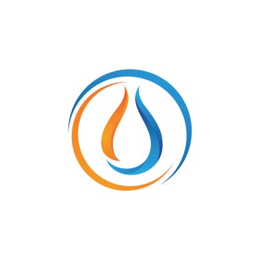 Su damlası Logo Şablonu vektörü