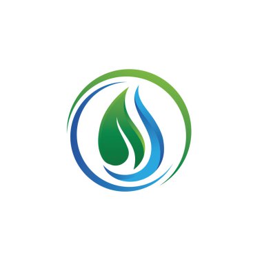 Su damlası Logo Şablonu vektörü