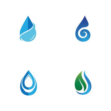 Su damlası Logo Şablonu vektörü