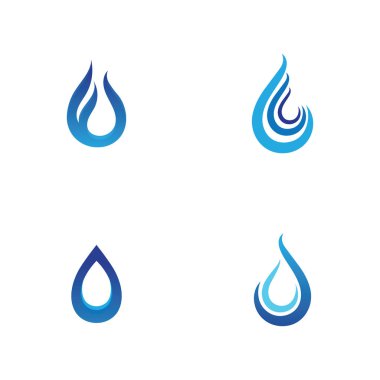 Su damlası Logo Şablonu vektörü