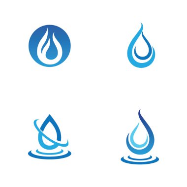 Su damlası Logo Şablonu vektörü