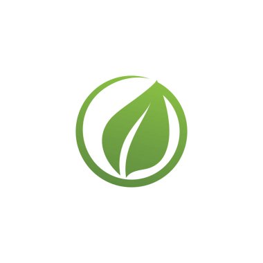 Yeşil yaprak ekolojisi doğa element vektör simgesi