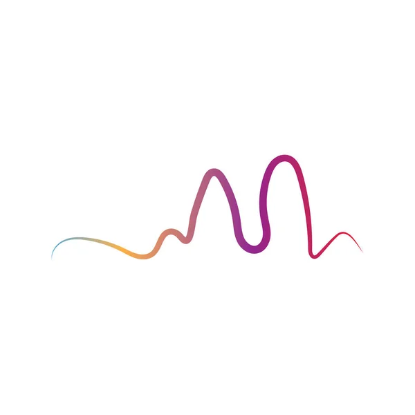 Darbe hattı dalgaları vektör illüstrasyon tasarımı — Stok Vektör