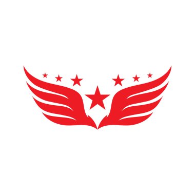 Kanat logosu ve sembol iş şablonu 