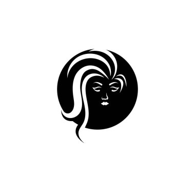 saç kesimi simgesi illüstrasyon