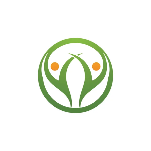 Zdrowie ludzie Ludzkie logo znak ilustracja wektor — Wektor stockowy