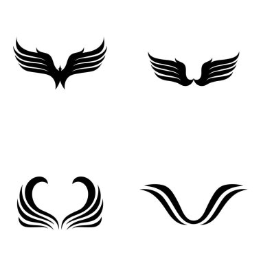 Kanat logosu ve sembol iş şablonu 