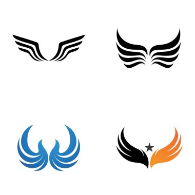 Kanat logosu ve sembol iş şablonu 