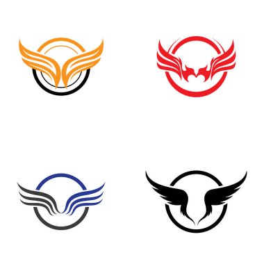 Kanat logosu ve sembol iş şablonu 