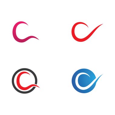 C harfi logo şablonu