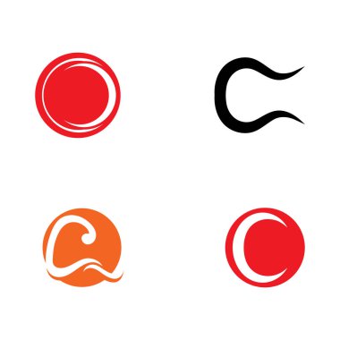 C harfi logo şablonu