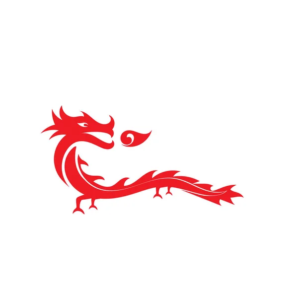 Drachen-Vektor-Symbol-Illustration — Stockvektor