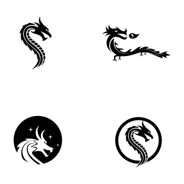 Ilustración del icono del vector Dragon — Archivo Imágenes Vectoriales