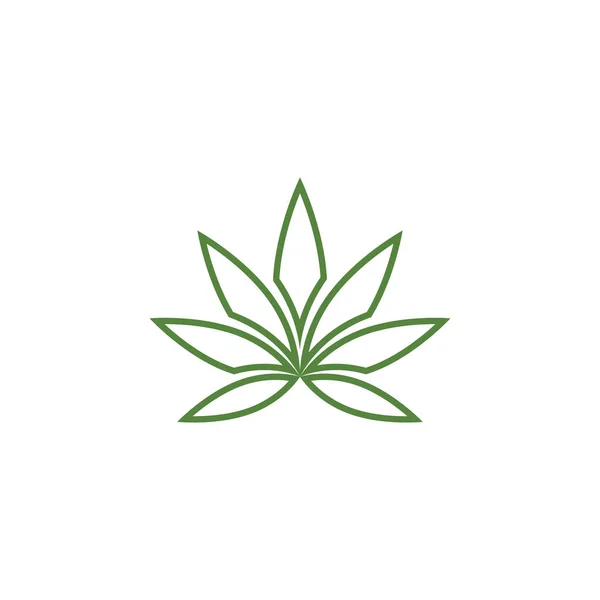 Canabis Blatt grüner Vektor Illustration Symbol-Design — Stockvektor