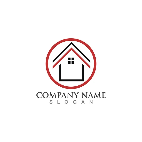 Home Logo und Symbol, Eigentum und Bau Logo — Stockvektor