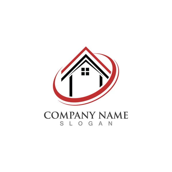Home logó és szimbólum, ingatlan-és építőipari logo — Stock Vector