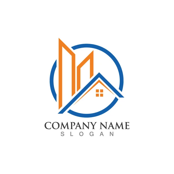 Home Logo und Symbol, Eigentum und Bau Logo — Stockvektor