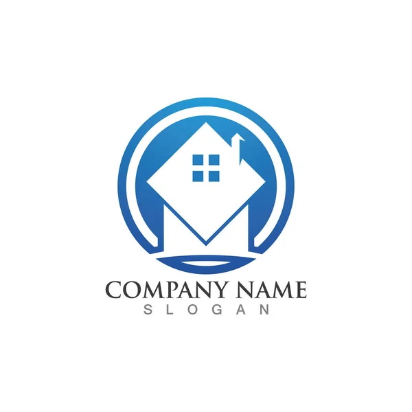 Home logo and symbol , Property and Construction Logo — Stock Vector