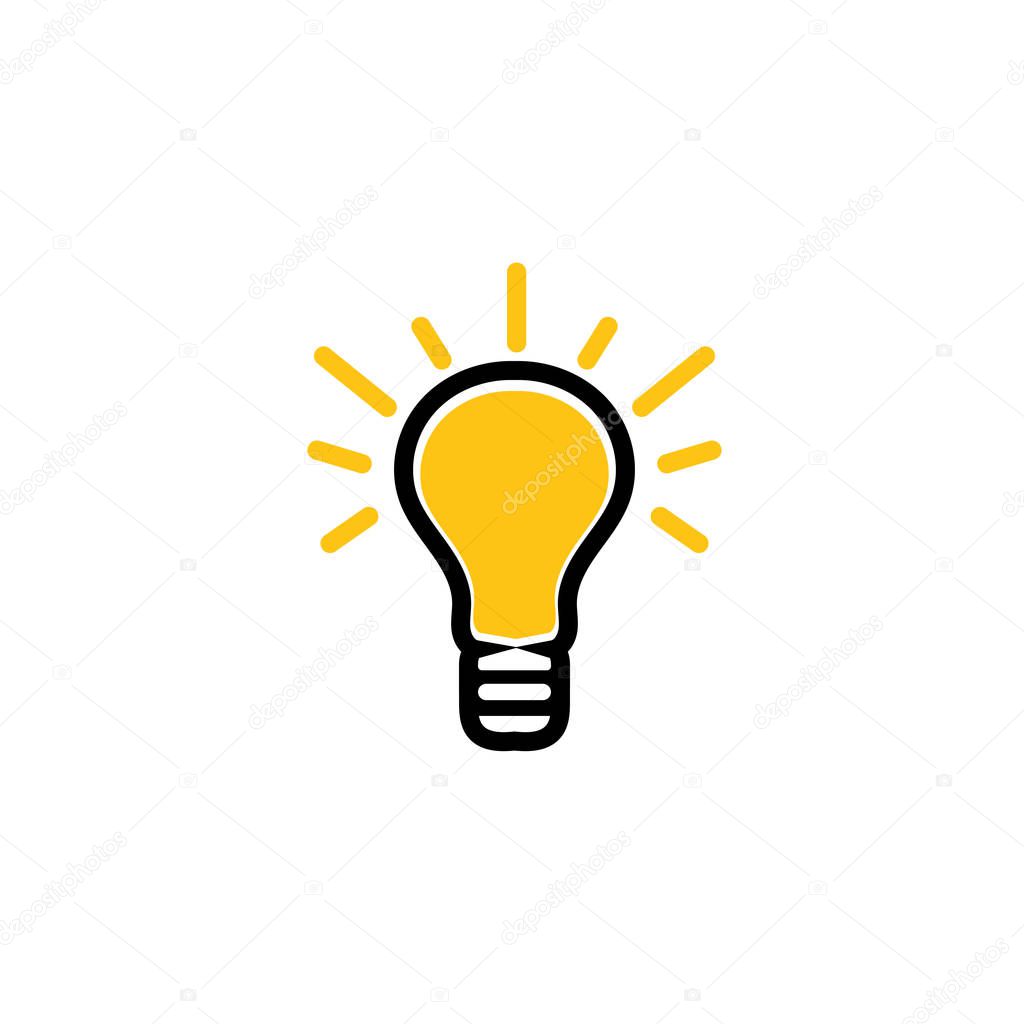 light bulb symbol vector design illustrations