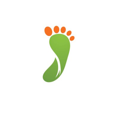 Ayak terapisti logo vektör simgesi