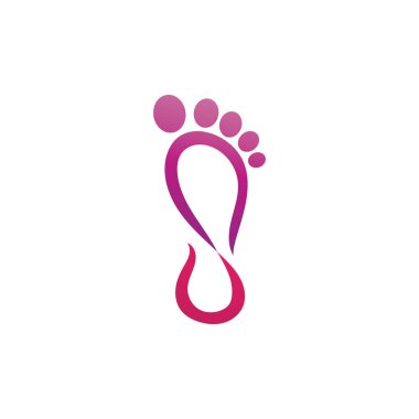 Ayak terapisti logo vektör simgesi