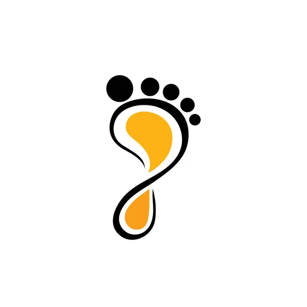 Foot therapist logo vector icon — Stock Vector