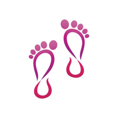 Ayak terapisti logo vektör simgesi