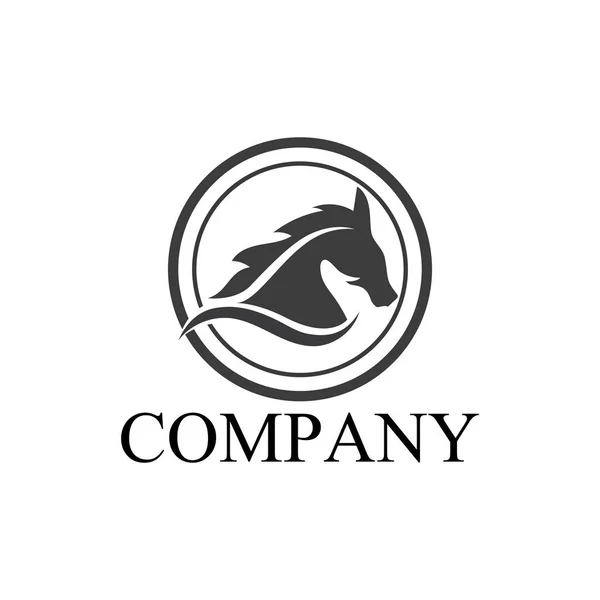 Koń logo szablon ikona wektor — Wektor stockowy