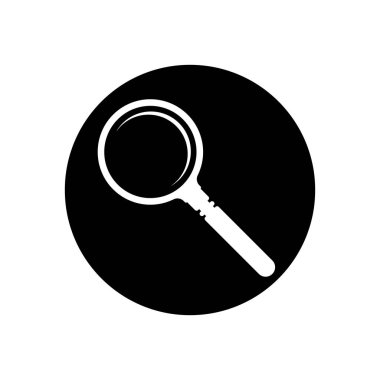 büyüteç simgesi. Logo eleman illüstrasyon.büyüteç glas