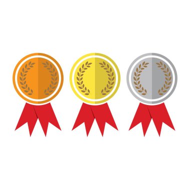 ödül madalyaları. Birincilik madalya altın gümüş birincilik kupası