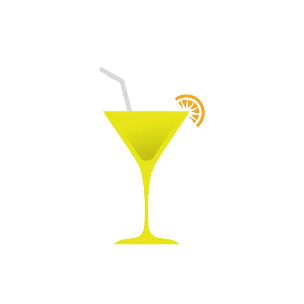 Cocktail glass icon - Vector cocktail glass sign - alcohol illus — Stock Vector