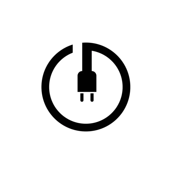 Power button icon. Logo element illustration.power button symbol — Stock Vector