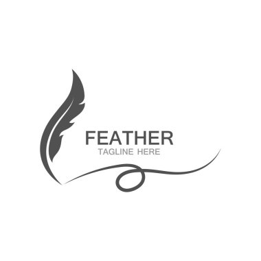 tüy logosu vektör şablon satırı