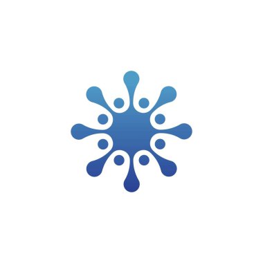 molekül logosu vektör simgesi şablon uygulaması