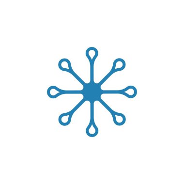 molekül logosu vektör simgesi şablon uygulaması