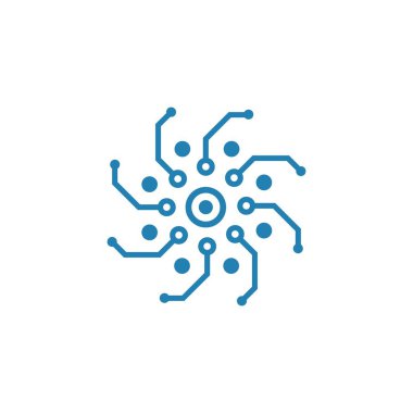 molekül logosu vektör simgesi şablon uygulaması