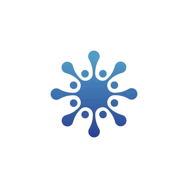 Cząsteczka logo ikona szablon aplikacja wektor — Wektor stockowy