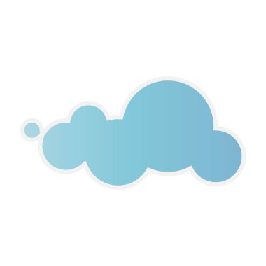 Bulut. Farklı bulut şekilleri ile mavi gökyüzü. Sevimli yaz bulutları