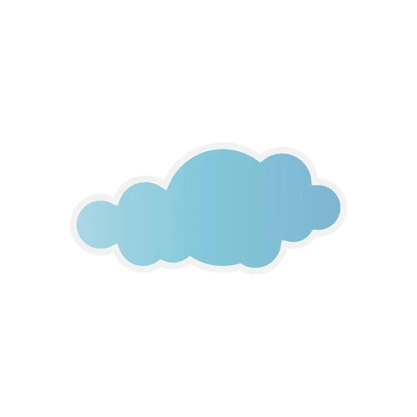Wolken. blauer Himmel mit unterschiedlichen Wolkenformen. Niedliche Sommerwolken — Stockvektor